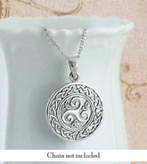 Celtic Triskele Triple Spiral Pendant